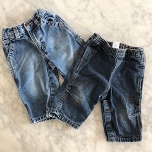 OLD NAVY BABY JEANS 6-12 MONTHS 2 PIECES